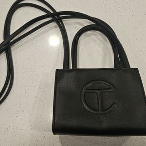 Telfar Black Mini Shopping Bag